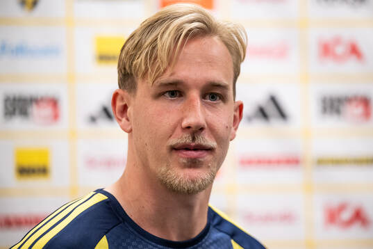 Herman Johansson of the Swedish national football team