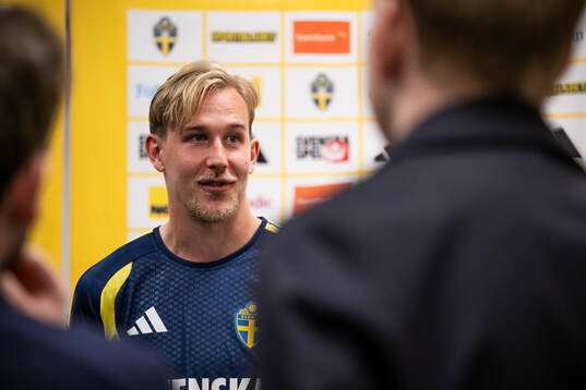 Herman Johansson of the Swedish national football team