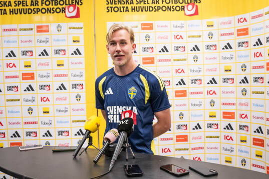 Herman Johansson of the Swedish national football team