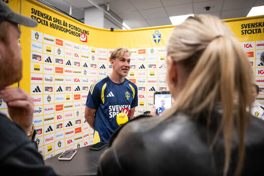 Herman Johansson of the Swedish national football team