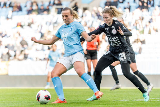 Malmö FFs Sara Kanutte Sørensen Fornes och IK Uppsalas