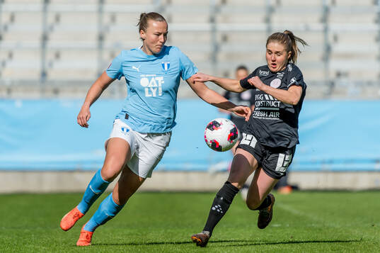 Malmö FFs Sara Kanutte Sørensen Fornes och IK Uppsalas