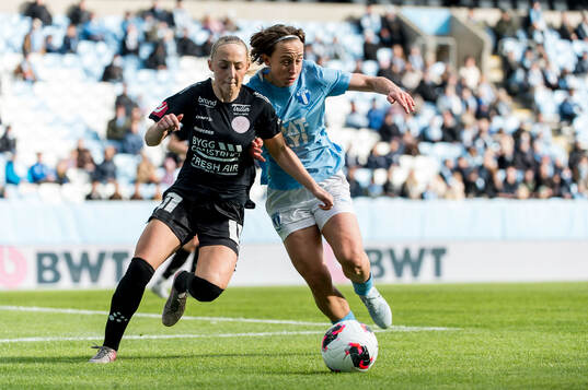 IK Uppsalas Saga Fredgren och Malmö FFs Miljana Ivanovic