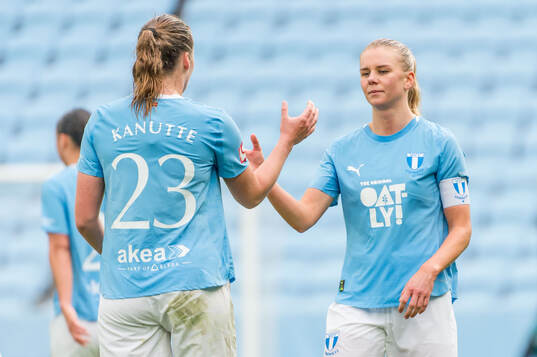 Malmö FFs Sara Kanutte Sørensen Fornes och Nellie Lilja