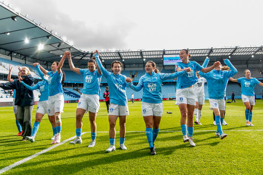 Malmö FFs spelare jublar