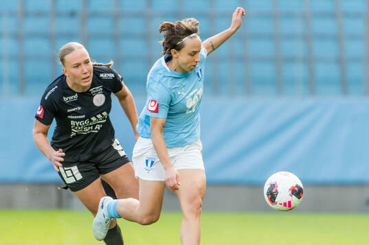 IK Uppsalas Thindra Mattsson och Malmö FFs Miljana Ivanovic