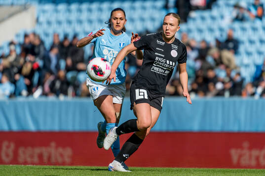 Malmö FFs Isabella D'Aquila och IK Uppsalas Thindra