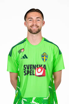 Goalkeeper Noel Törnqvist of the Swedish national football