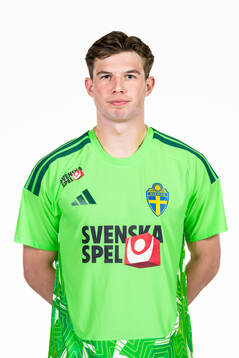 Goalkeeper Melker Ellborg of the Swedish national football