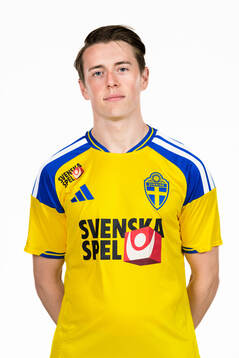 Elliot Stroud of the Swedish national football team poses