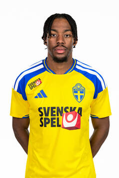 Anthony Elanga of the Swedish national football team poses