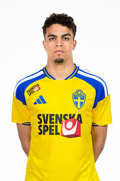 Yasin Ayari of the Swedish national football team poses for