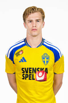 Lucas Bergvall of the Swedish national football team poses