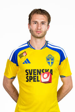 Benjamin Nygren of the Swedish national football team poses
