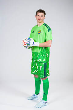 Goalkeeper Melker Ellborg of the Swedish national football