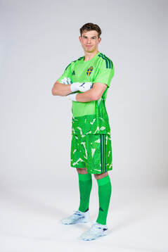 Goalkeeper Melker Ellborg of the Swedish national football