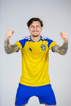 of the Swedish national football team poses for a portrait