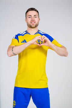 Gabriel Gudmundsson of the Swedish national football team
