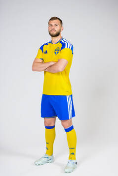 Jesper Karlström of the Swedish national football team