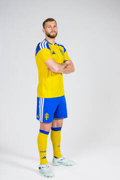 Jesper Karlström of the Swedish national football team