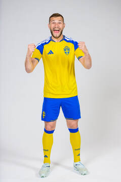 Jesper Karlström of the Swedish national football team