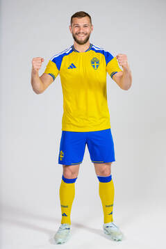 Jesper Karlström of the Swedish national football team