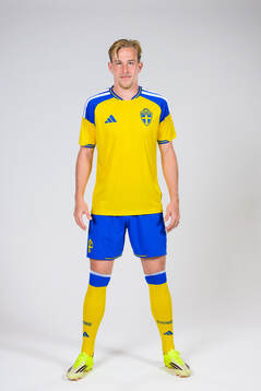 Herman Johansson of the Swedish national football team