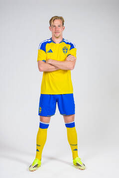 Herman Johansson of the Swedish national football team