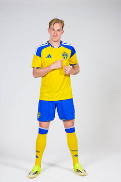 Herman Johansson of the Swedish national football team