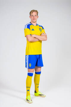Herman Johansson of the Swedish national football team