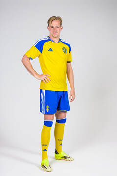 Herman Johansson of the Swedish national football team