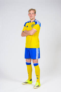 Herman Johansson of the Swedish national football team