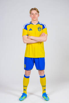 Daniel Svensson of the Swedish national football team poses