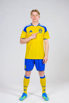 Daniel Svensson of the Swedish national football team poses