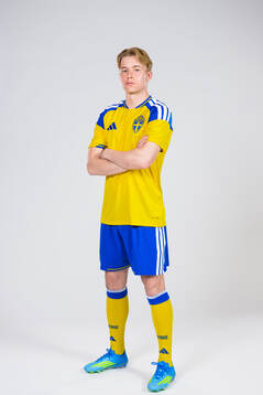 Daniel Svensson of the Swedish national football team poses