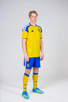 Daniel Svensson of the Swedish national football team poses
