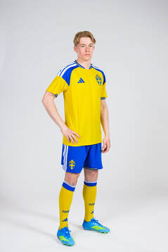 Daniel Svensson of the Swedish national football team poses