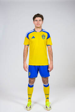 Besfort Zeneli of the Swedish national football team poses