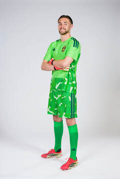 Goalkeeper Noel Törnqvist of the Swedish national football