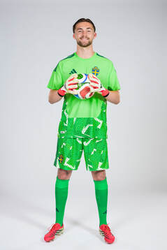 Goalkeeper Noel Törnqvist of the Swedish national football