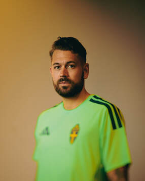 Goalkeeper Kristoffer Nordfeldt of the Swedish national