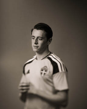 Elliot Stroud of the Swedish national football team poses