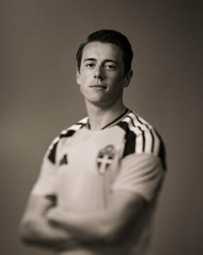 Elliot Stroud of the Swedish national football team poses