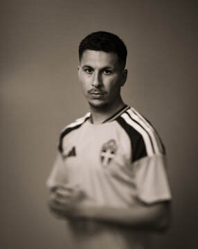 Roony Bardghji of the Swedish national football team poses