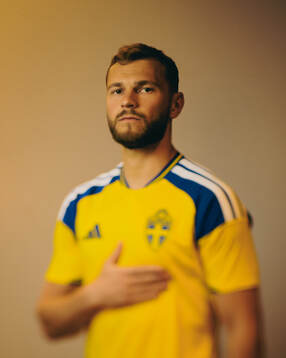 Jesper Karlström of the Swedish national football team