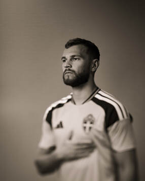 Jesper Karlström of the Swedish national football team