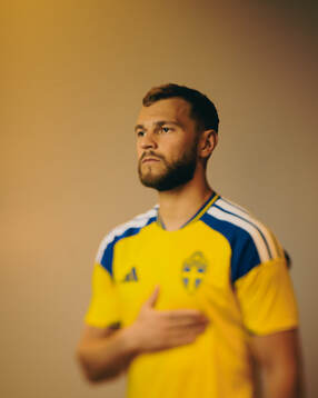 Jesper Karlström of the Swedish national football team