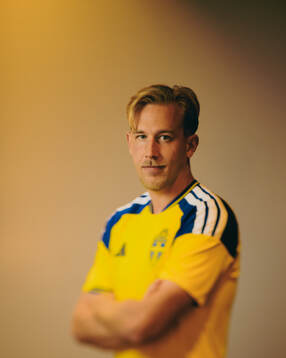Herman Johansson of the Swedish national football team