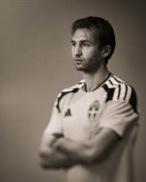 Benjamin Nygren of the Swedish national football team poses