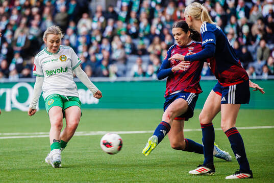Hammarbys Mari Nyhagen och Rosengårds Cecily Wellesley